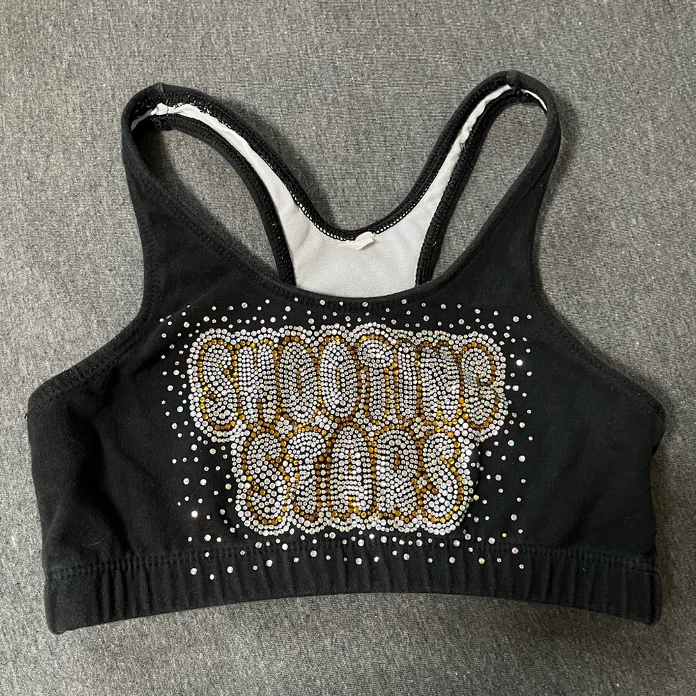 Old cup shooting stars practice wear sports bra